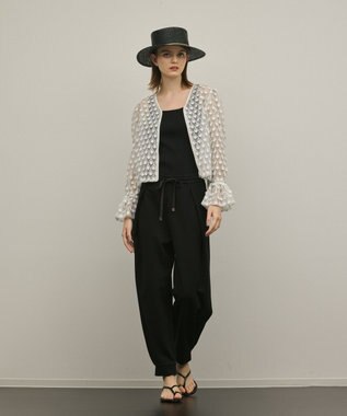 GRACE CONTINENTAL モチーフチュールブラウス ホワイト