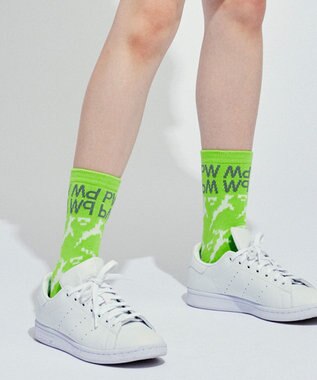 PW CIRCULUS 【WOMEN】【土踏まずをサポート】鹿×モフモフ  ミドルソックス ライトグリーン系5