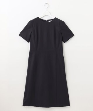 J.PRESS LADIES BAHARIYE SOLID フレアー ワンピース ネイビー系
