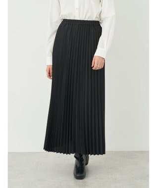 earth music&ecology すきな丈プリーツスカート Black