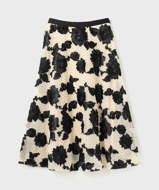 GRACE CONTINENTAL サテンコードスカート バイカラー