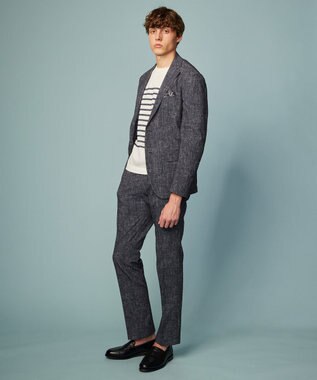 JOSEPH ABBOUD 【ストレッチ・洗える・軽量・防しわ・速乾・エコ撥水】ライトウェーブ ジャケット グレー系1