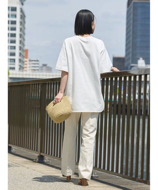 AMERICAN HOLIC 抗菌防臭＋ＵＶカット裾ラウンドカットチュニック Off White