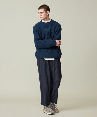 J.PRESS YORK STREET 【UNISEX】ワイドデニムパンツ ネイビー系