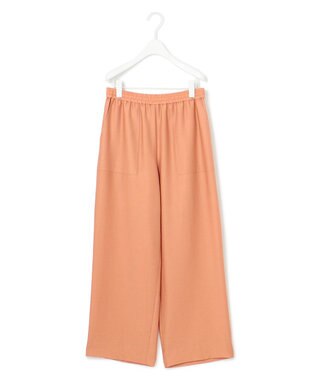 ICB 【人気のため新色追加・接触冷感・洗える】 ワッシャーツイル ワイドストレートパンツ コーラル系