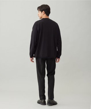 UNFILO MENS 【OCEANS 雑誌・web・YouTube 掲載】WOOL TOUCH 機能美パンツ スリム【東レ開発のウール見え高機能素材】 ブラック