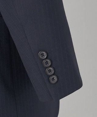 GOTAIRIKU 【オールシーズン対応】WOOL×POLYESTER ライトウェイト スーツ（ネイビーストライプ） ネイビー系1