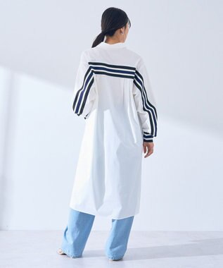YECCA VECCA リブMIXシャツワンピース Off White