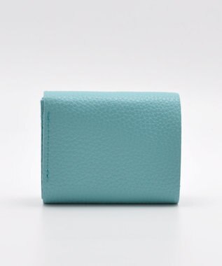 blancle シュリンクレザー 三つ折りウォレット ロビンエッグブルー