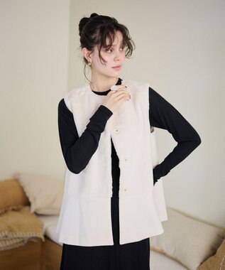 #Newans ペプラムシルエットファージレ オフ