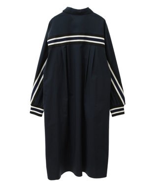 YECCA VECCA リブMIXシャツワンピース Navy