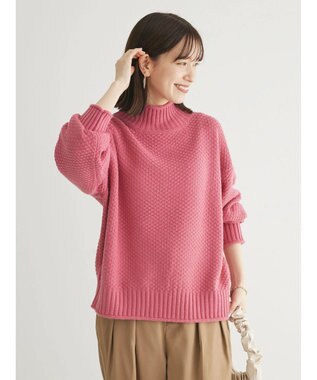 Green Parks 洗える　カノコ編みニットプルオーバー Pink