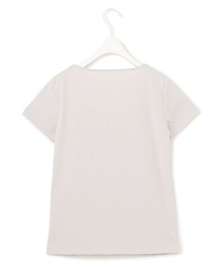 ICB L 【洗える】 スーペリアジャージー Uネック半袖プルオーバー ライトグレー系