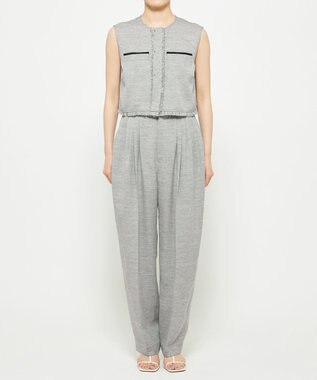 uncrave リネンライクツイル ジレブラウス グレー