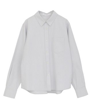 AMERICAN HOLIC オックスベーシックシャツ ストライプグレー