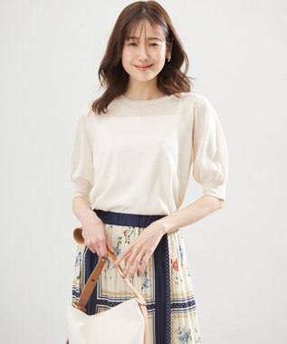 組曲 シアーパフ袖 ニット