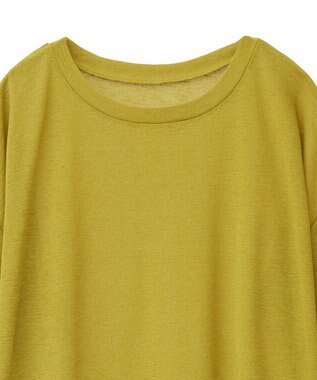 Green Parks 袖チュールドッキングシアー５分袖プルオーバー Green