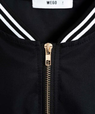 WEGO 配色デザインブルゾン ブラック