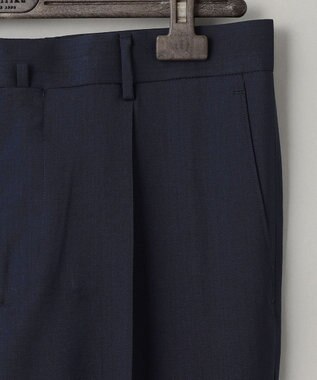 GOTAIRIKU ロングセラー【洗える/折り目加工/シワになりにくい/ウエストアジャスター】ウォッシャブル サマーウール100％パンツ_定番色(1タック)24年モデル ネイビー系