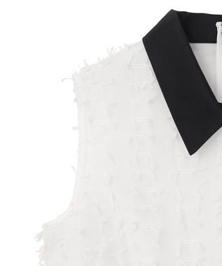 GRACE CONTINENTAL シアージャガード トップ ホワイト