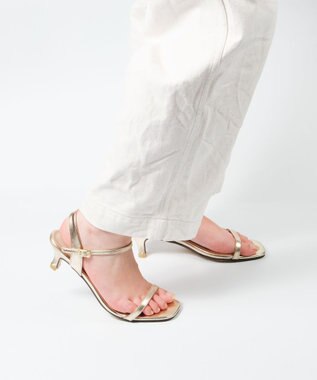 BONTRE 【pied du lapan/ピエドラパン】ストラップヒールサンダル/50774ZI ゴールド