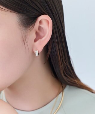 Phoebe <オンワード限定セット>パール&バーライトフィットイヤリング×クラッシービジューカチューシャ ゴールド ゴールド