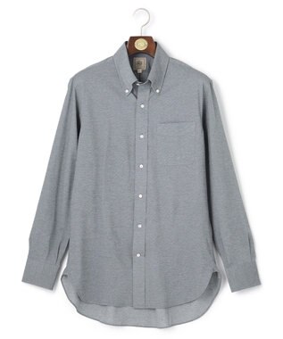 J.PRESS MEN 【Single Needle Tailoring】スムースフィールハイゲージニットシャツ / B.D. ネイビー系