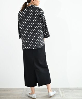 FORFORMO 【洗える/UVカット】Layered Shirt One-piece レイヤードシャツワンピース プリントブラック