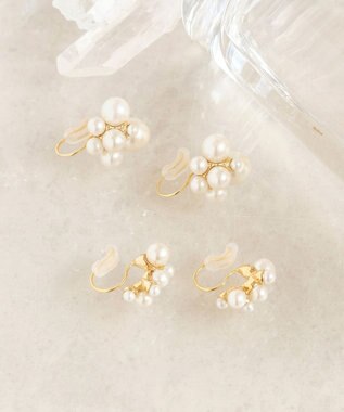 Phoebe 【痛くないシリーズ/金属アレルギー対応】クラスパールライトフィットイヤリング ゴールド