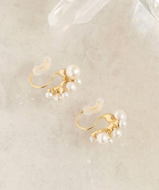 Phoebe 【痛くないシリーズ/金属アレルギー対応】クラスパールライトフィットイヤリング ゴールド