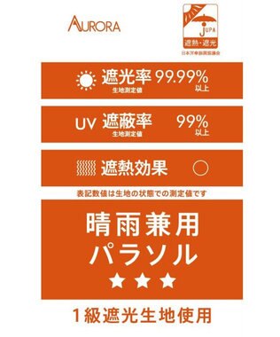 AURORA NINA RICCI （ニナリッチ)  幾何レース風刺しゅう晴雨兼用パラソル（折り畳み・トップフラット傘） ライトベージュ