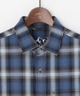 JOSEPH ABBOUD MOUNTAIN 【日本素材/ドライタッチ/軽量/オーガニックコットン】ドライチェック アウトドアシャツ ネイビー系3