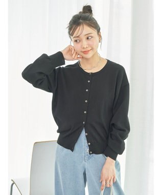 earth music&ecology ＵＶカット加工　ベーシックカーディガン Black