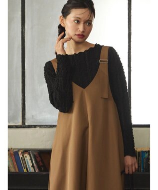 Green Parks ・ＥＬＥＮＣＡＲＥ　ＤＵＥ　Ｖネックジャンスカ Beige