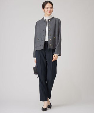 自由区 L 【SHIHOさん着用】ブライトリングツイード ジャケット スレート