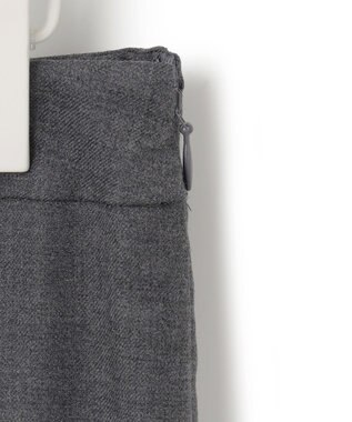 ICB L 【セットアップ対応】ウールストレッチ タイトスカート チャコール系