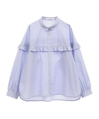 AMERICAN HOLIC イージーケアフリルシャツ Stripe