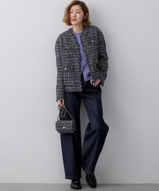 23区 S 【滝沢眞規子さん着用/VERY掲載/洗える】23区DENIM ストレッチ ワイドパンツ ネイビー系