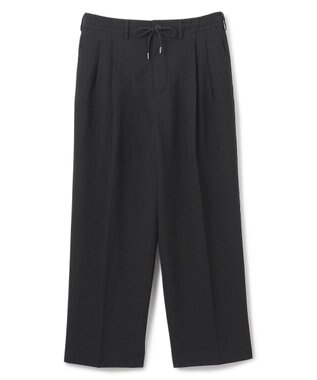 JOSEPH HOMME 新素材【通気性/ストレッチ】トリコサッカーストレッチ ドロスト付ワイドパンツ / BAILEY CONVERTIBLE ブラック系