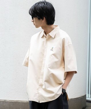 WEGO 【シワになりにくい】イージーケアオックスフォードワンポイントシャツ（S） ベージュ