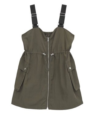 Green Parks ・ＳＵＧＡＲ　ＳＰＯＯＮ　ミリタリーキャミチュニック Khaki