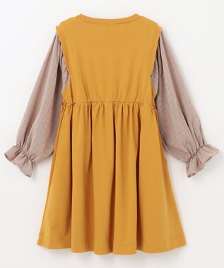 組曲 KIDS 【150-160cm】シェイプドカット ワンピース マリーゴールド系
