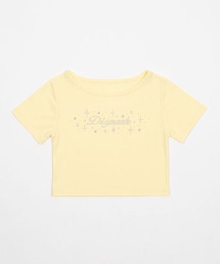 WEGO ロゴスタッズクロップドT イエロー