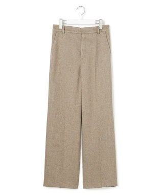 23区 【洗える/セットアップ対応】ウールライクカルゼ ワイド パンツ ブラウン系