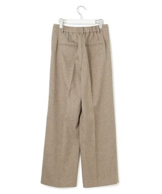 23区 【洗える/セットアップ対応】ウールライクカルゼ ワイド パンツ ブラウン系