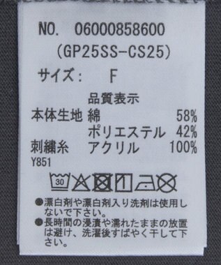 Green Parks ・ＤＯＵＢＬＥ　ＦＬＡＧＳ　ローズチェーン刺繍ＴＥＥ Charcoal Gray