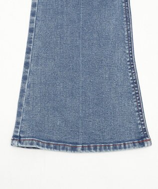 WEGO 【美脚パンツ】ストレッチフレアデニムパンツ デニム中濃色