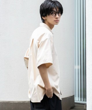 WEGO 【シワになりにくい】イージーケアオックスフォードワンポイントシャツ（S） ベージュ