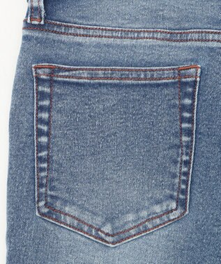 WEGO 【美脚パンツ】ストレッチフレアデニムパンツ デニム中濃色