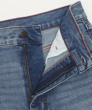 WEGO 【美脚パンツ】ストレッチフレアデニムパンツ デニム中濃色